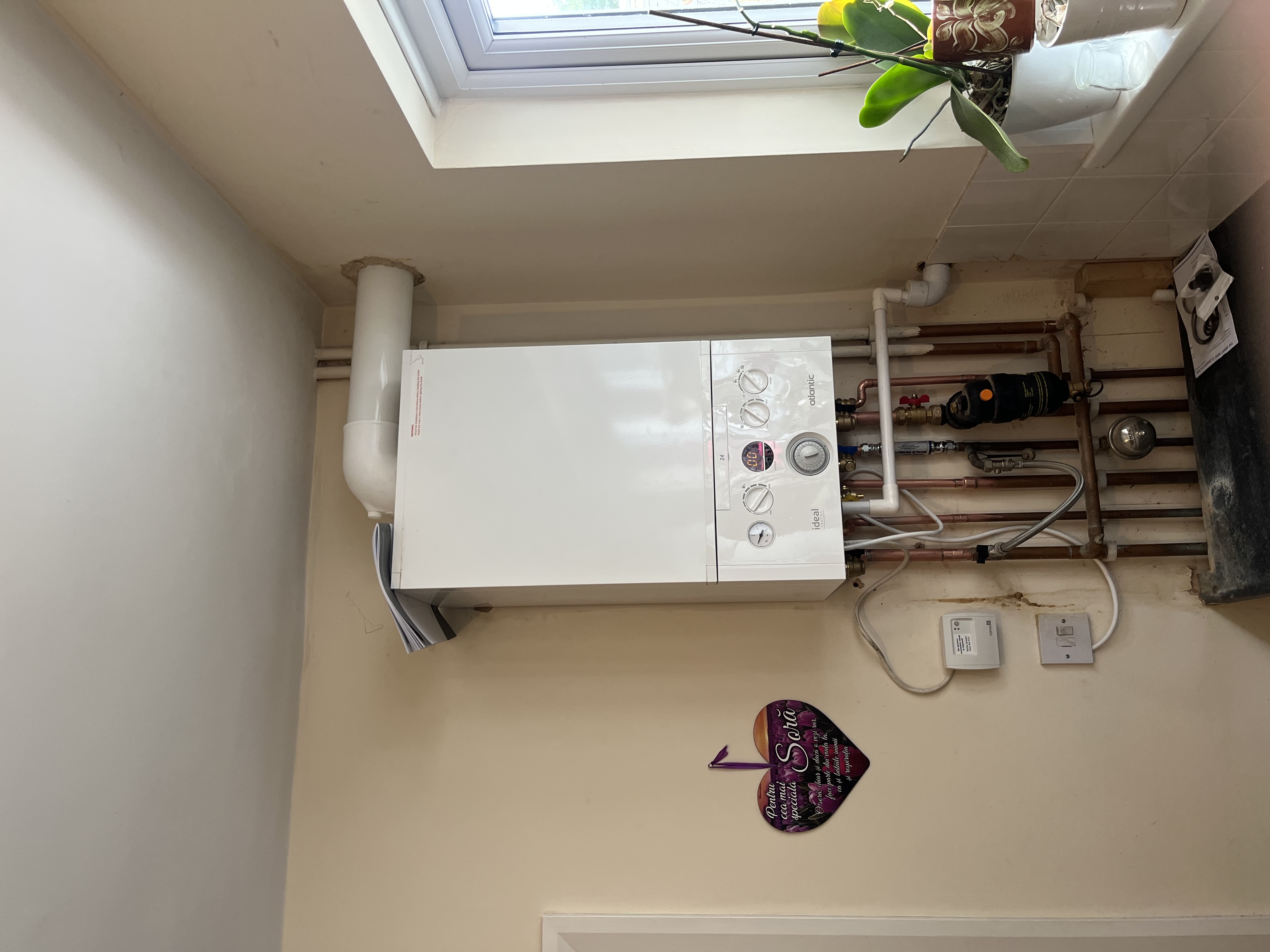 Boiler upgrade with tidy pipework finish